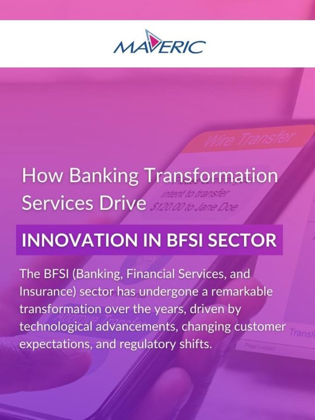 Banking Transformation Services Innovation in BFSI Sector